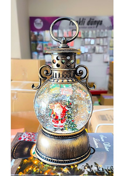 Lamba Figür Kar Küresi Noel Baba (Işıklı,müzikli,kar Yağışlı)