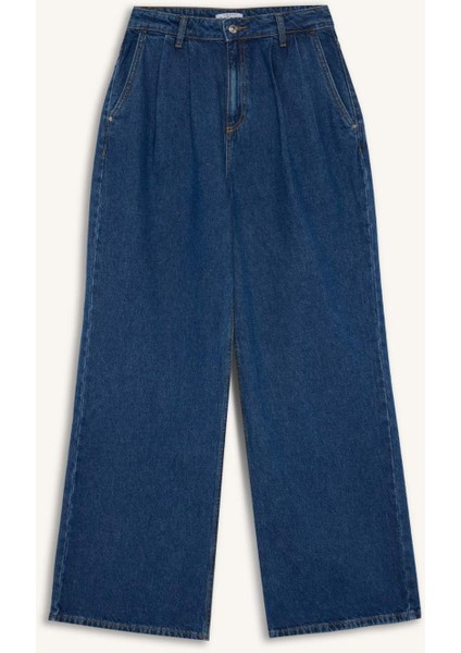 90's Wide Leg Yüksek Bel Geniş Paça Uzun Jean Pantolon D1344AX24WN