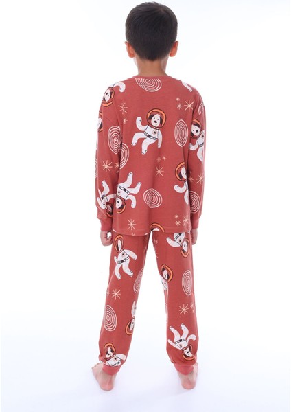 Sevimli Astronot Bobi Kiremit Çocuk Pijama Takımı fiyatları
