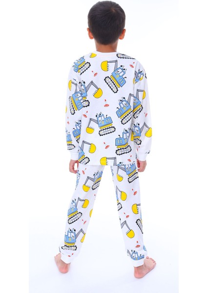 Digger Pontoon Mavi Erkek Çocuk Pijama Takımı
