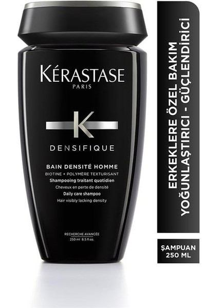 Bain Densifique Homme Erkekler İçin Yoğunluk Kazandıran Şampuan x 2