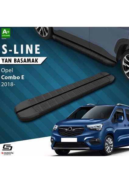 S-Dizayn Opel Combo E Uzun Şase S-Line Siyah Yan Basamak 213 cm 2018 Üzeri A+ Kalite fiyatları