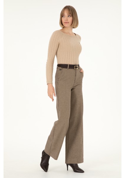 Kadın Kahverengi Pantolon (Kanvas-Chino) 50290872-VR029