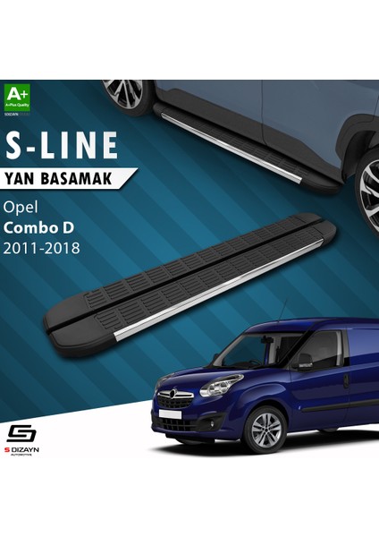 S-Dizayn Opel Combo D S-Line Krom Yan Basamak 193 cm 2011-2018 A+ Kalite fiyatları
