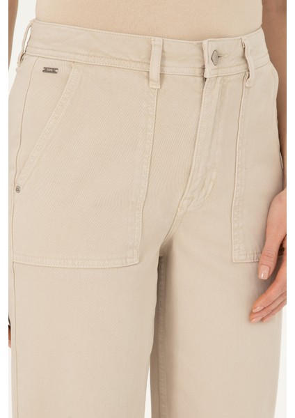 Kadın Ekru Pantolon (Jean) 50290887-VR019 indirimleri