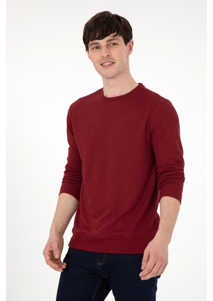 U.S. Polo Assn. Erkek Bordo Sweatshirt 50290063-VR014