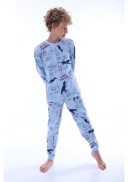 Dinazor Baskılı Erkek Çocuk Pijama Takımı modelleri