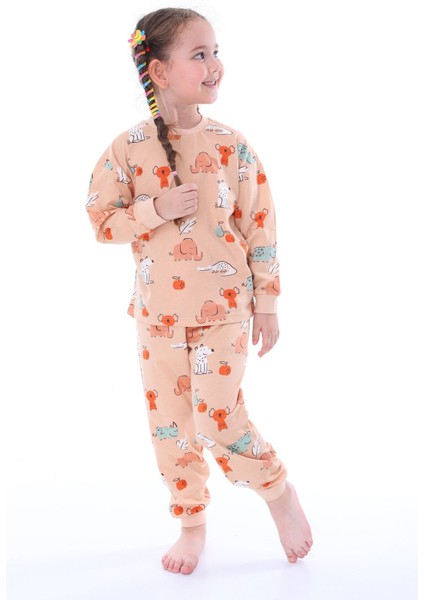 Sevimli Hayvanlar (Koala-Fil-Timsah) Unisex Yavruağzı Pijama Takımı fiyatları
