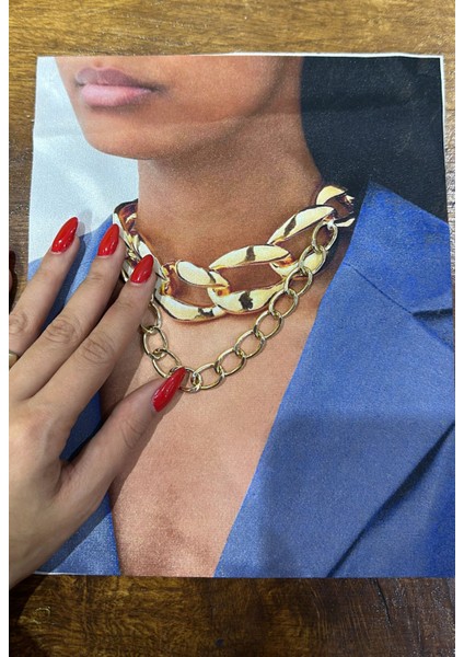 23X19 cm Zzincir Kolyeli Kız Arma Dikiş Aplike