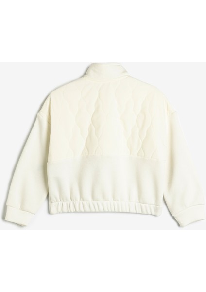 Sweatshirt Dik Yaka Yarım Fermuarlı Beli Lastikli Uzun Kollu fiyatları