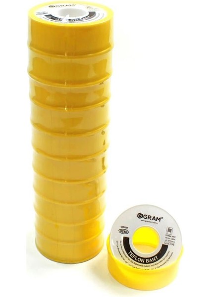 Teflon Bant Sızdırmazlık Bandı 19 mm x 30 mt 100 Adet - Yerli Üretim