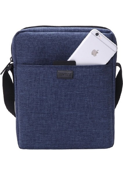 Erkek Crossbody Çanta Basit Erkek Omuz Çantası Iş Rahat Erkek Omuz Çantası 7.9 Inç Düz Çanta (Yurt Dışından)