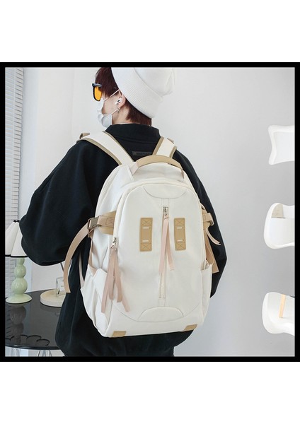 Kadın Üniversite Öğrencileri Niş Retro Lise Öğrencisi Sırt Çantası Erkek Büyük Kapasiteli Seyahat Sırt Çantası Trendi (Yurt Dışından)