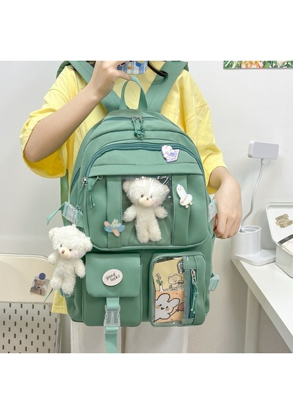 Ins Tarzı Büyük Kapasiteli Lise Öğrencisi Okul Çantası Kadın Harajuku Ulzzang Karikatür Sırt Çantası Ortaokul Öğrenci Sırt Çantası (Yurt Dışından)