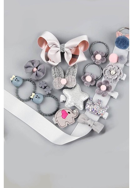 Hediyelik Çantalı Kutusunda Kız Çocuk Toka Seti- 18 Adet fırsatları