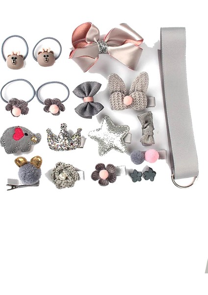 Hediyelik Çantalı Kutusunda Kız Çocuk Toka Seti- 18 Adet indirimleri