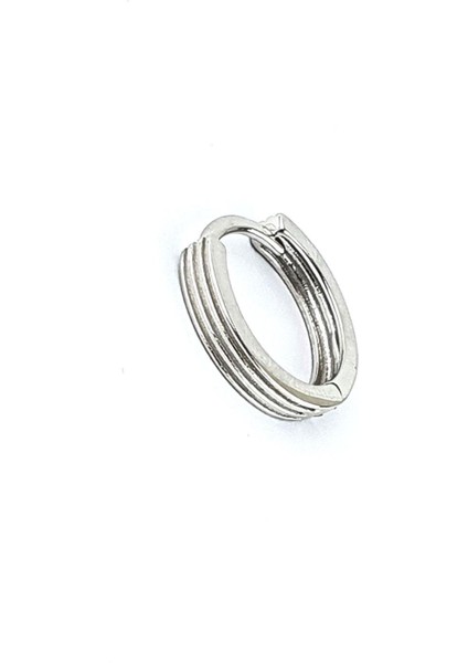 925ayar Gümüş Hasır Tek Erkek Küpe