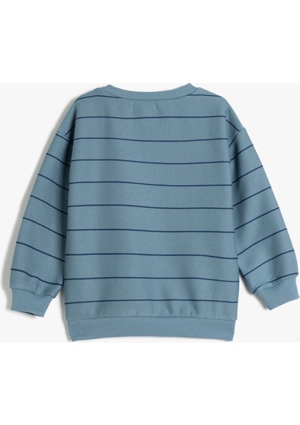 Sweatshirt Şardonlu Pamuklu Uzun Kollu Bisiklet Yaka fiyatları