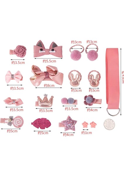 Hediyelik Çantalı Kutusunda Kız Çocuk Toka Seti- 18 Adet fiyatları