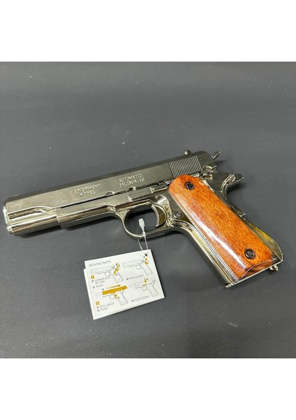 Birebir Ölçü Ağırlıkta Koleksiyonluk Otomatik 45LIK M1911 Gri