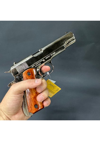 Birebir Ölçü Ağırlıkta Koleksiyonluk Otomatik 45LIK M1911 Gri