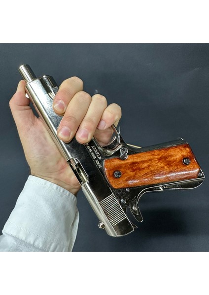Birebir Ölçü Ağırlıkta Koleksiyonluk Otomatik 45LIK M1911 Gri