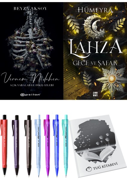 Lahza 3 Gece ve Şafak ve Epsilon Yayınevi Vernem Nidahen Beyza Aksoy 2li Set