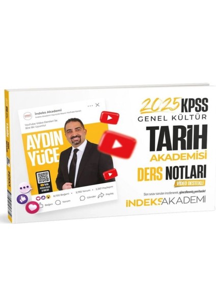 Indeks Akademi Yayıncılık 2025 Kpss Tarih Akademisi Video Ders Notları – Aydın Yüce