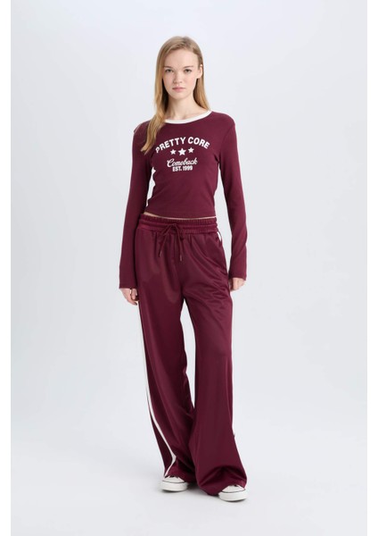 Coool Wide Leg Eşofman Altı Geniş Bol Paça Beli Lastikli Cepli Bağcıklı E2667AX24WN
