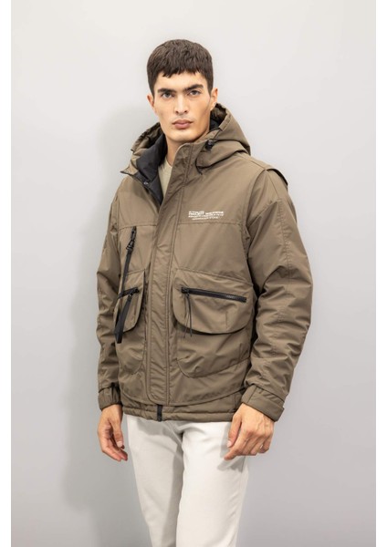Regular Fit Mont Kapüşonlu Fermuarlı Çıtçıt Kapamalı Cepl C7309AX24AU