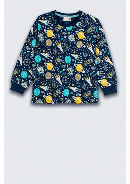 Uzay Temalı (Gezegenler-Uzay Aracı) Çocuk Pijama Takımı fiyatları