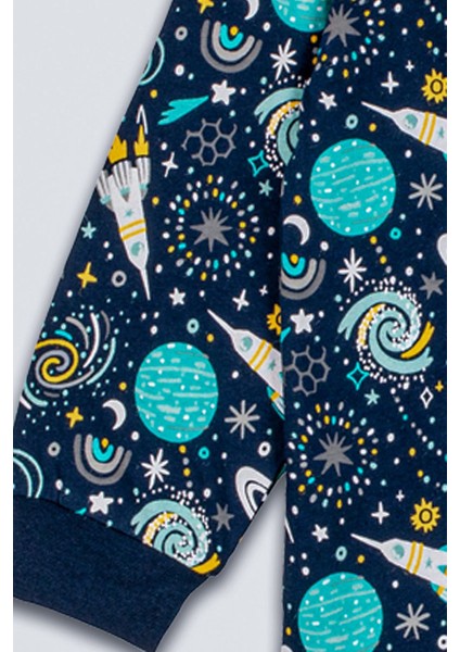 Uzay Temalı (Gezegenler-Uzay Aracı) Çocuk Pijama Takımı modelleri