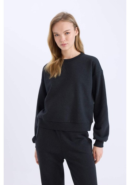 Regular Fit 2'li Takım Sweatshirt Beli Lastikli Jogger Eşofman Altı D8022AXNS fırsatları