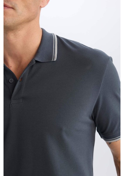 Regular Fit Basic Düz Polo Tişört E2310AX24AU