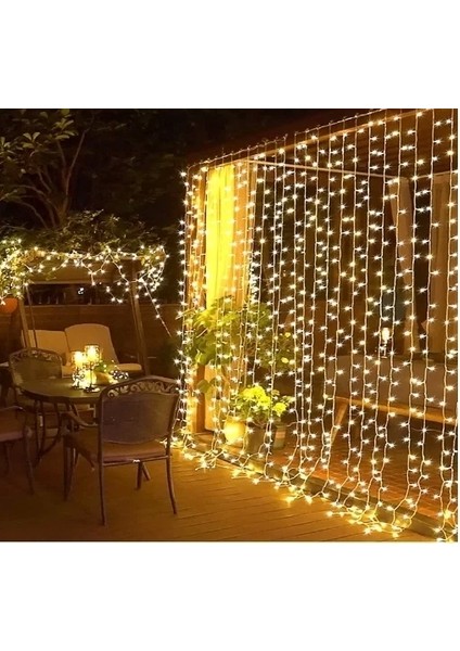 3*3 Perde LED Sarı Işık