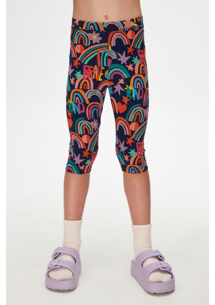 Brave & Happy Kız Çocuk Desenli Diz Altı Tayt Kapri fiyatları