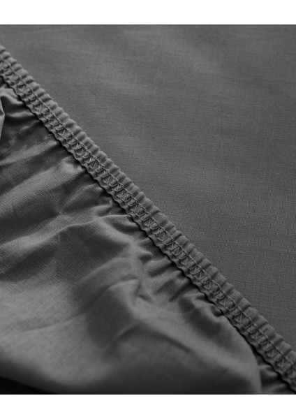 Manon Tek Kişilik %100 Pamuk Ranforce Lastikli Çarşaf - Antrasit fiyatları