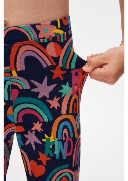 Brave & Happy Kız Çocuk Desenli Diz Altı Tayt Kapri modelleri