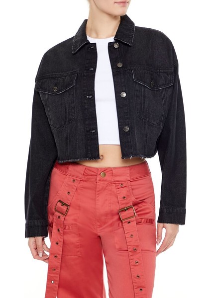 F21 Denim Trucker Ceket