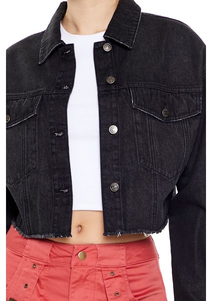 F21 Denim Trucker Ceket