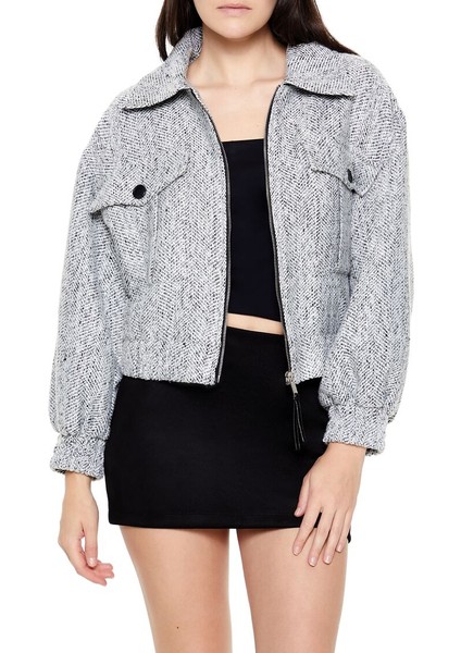 F21 Yünlü Bomber Ceket