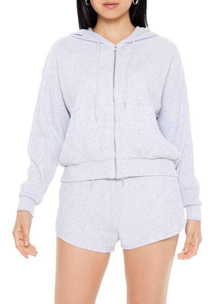 Termal Fermuarlı Kapüşonlu Sweatshirt