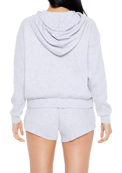 Termal Fermuarlı Kapüşonlu Sweatshirt