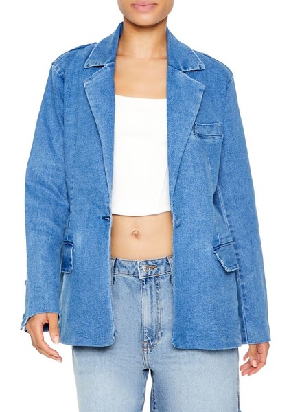 Dökümlü Blazer Ceket
