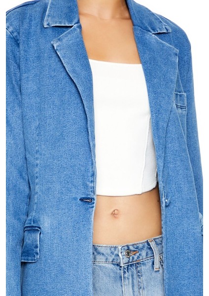 Dökümlü Blazer Ceket