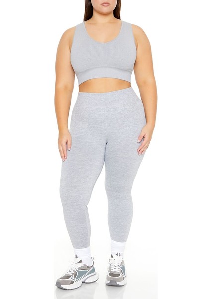 F21 Plus Size Active Dikişsiz Tayt