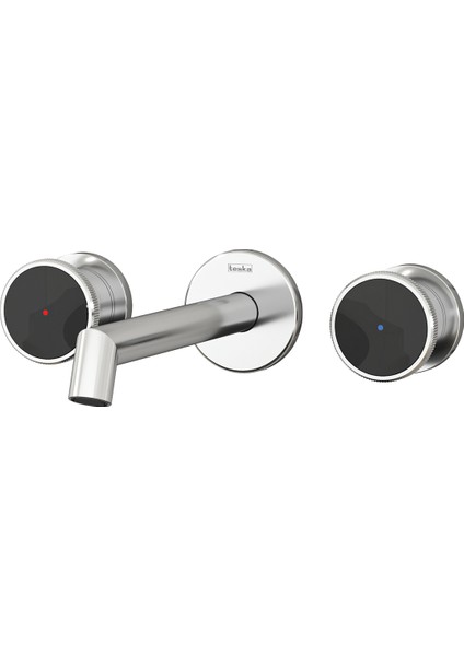 Grande Shine Lavabo Bataryası-Siyah Camlı