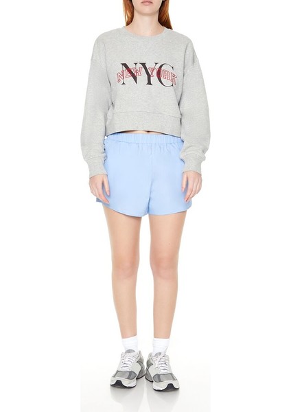 New York Baskılı Sweatshirt