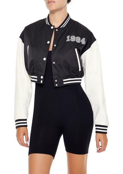 Crop Bomber Ceket