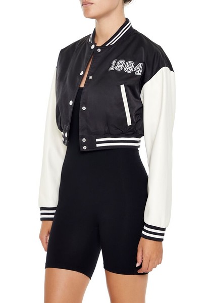 Crop Bomber Ceket